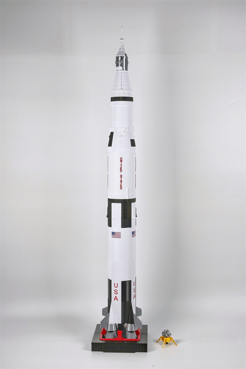 1/144 Scale NASA Saturn V Rocket Model 3D Build Painted Detail Ver. Big Size New