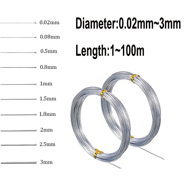 304 Stainlesss Steel Spring Steel Wire Dia 0.02mm - 3.0mm DIY