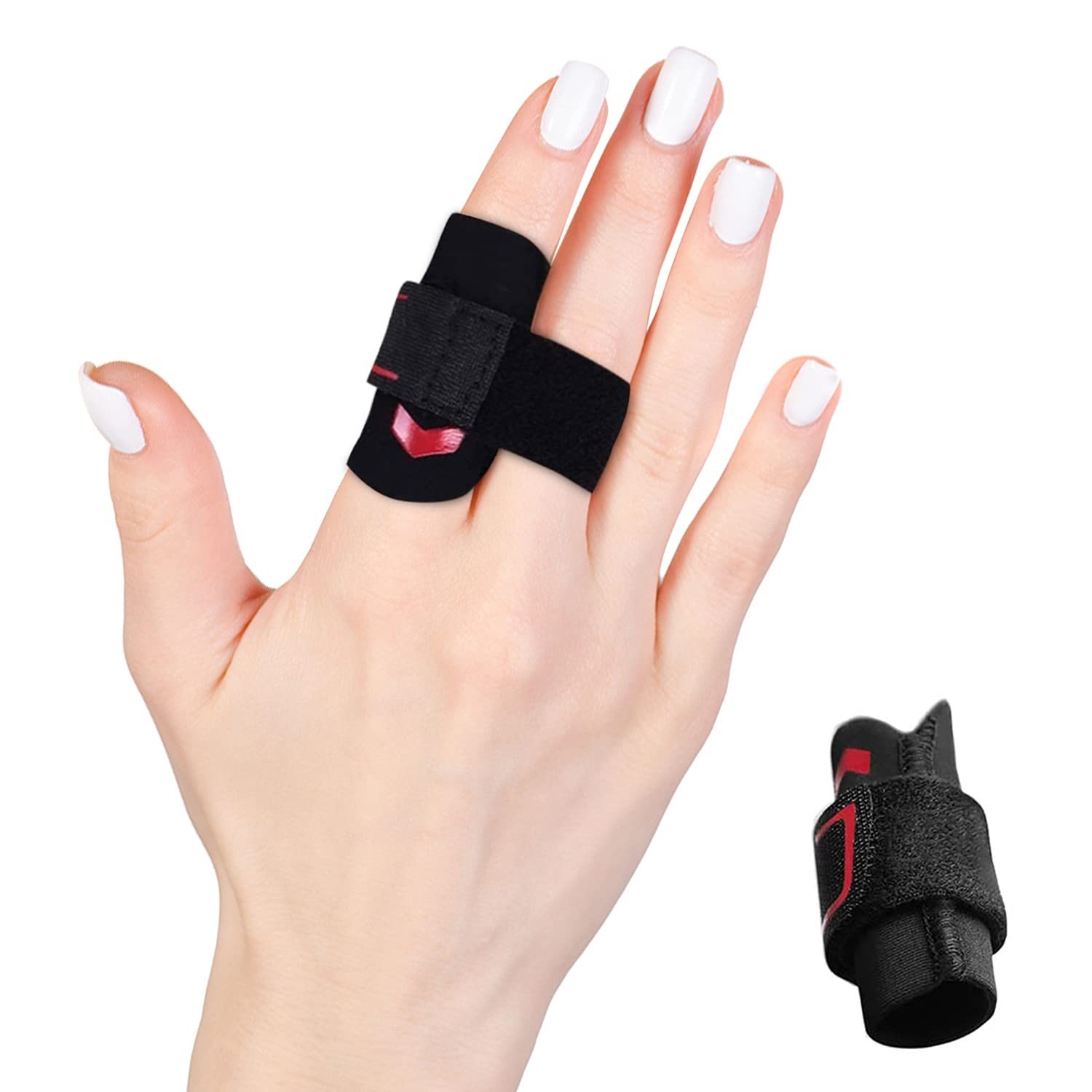 Neoprene Finger Splint Wraps Adjustable Finger Brace Trigger Finger Buddy Spl...