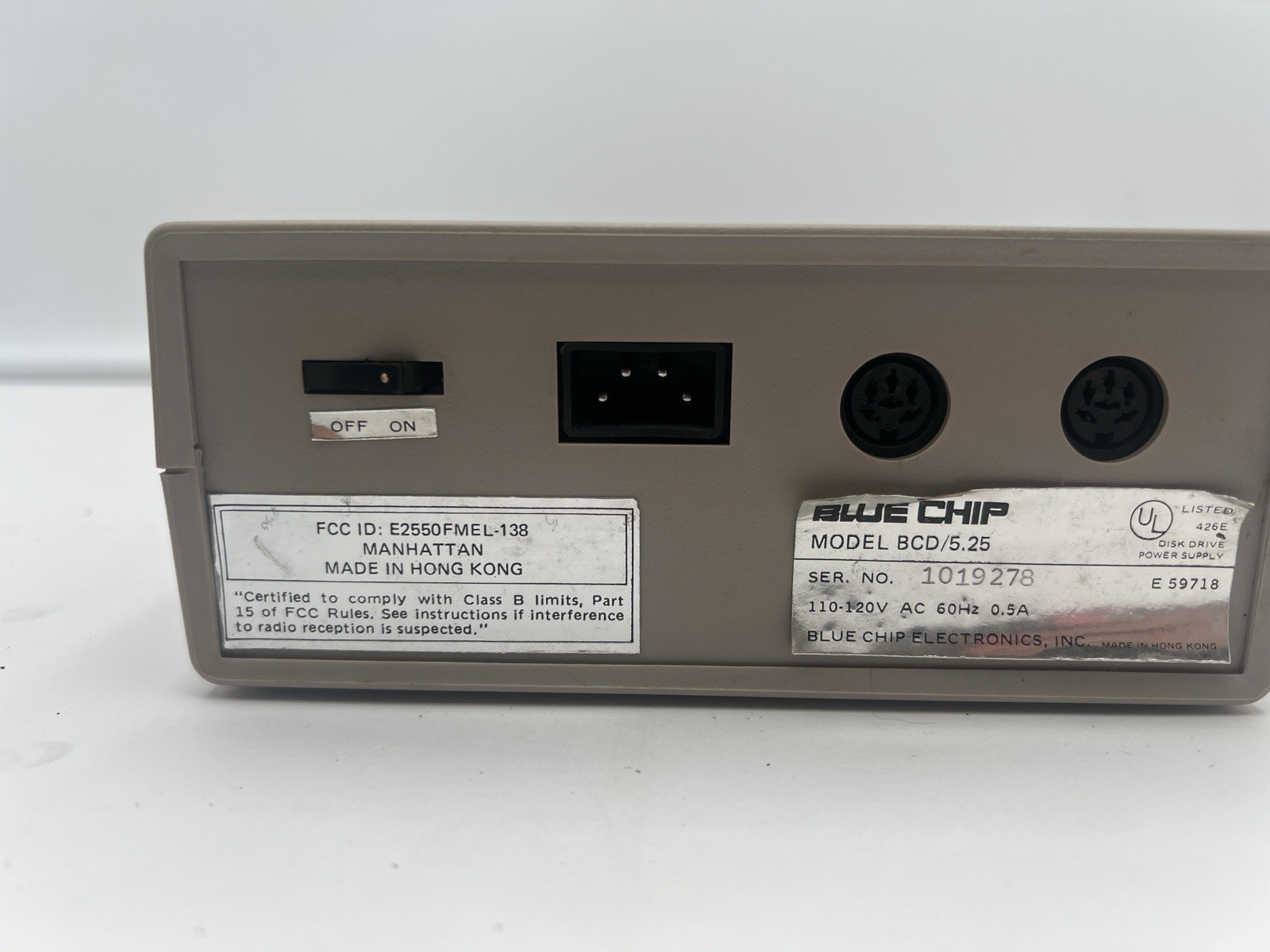 VTG Commodore Plus/4 Computer & Blue Chip Floppy Disk Drive Untested / No Cables