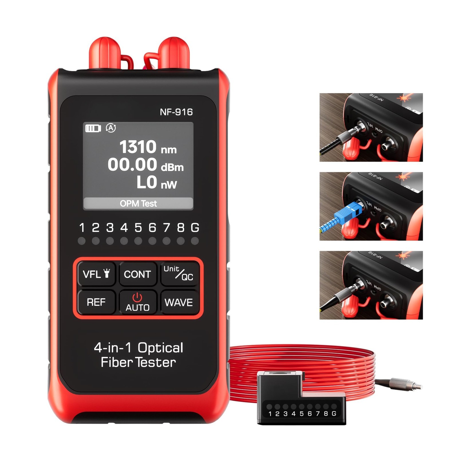 Fiber Optical Power Meter Wavelength Network Cable Tester LAN Wiring Diagnostics