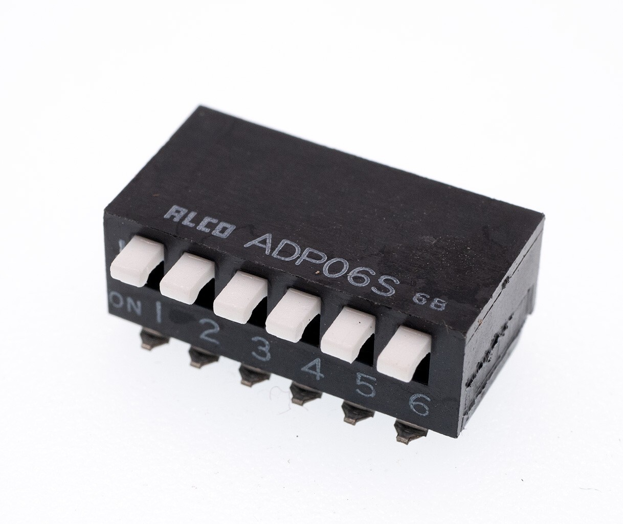 ALCO ADP06S, SPST Piano Surface Mount DIP Switch, 6 Position 12 Pin, Lot of 5