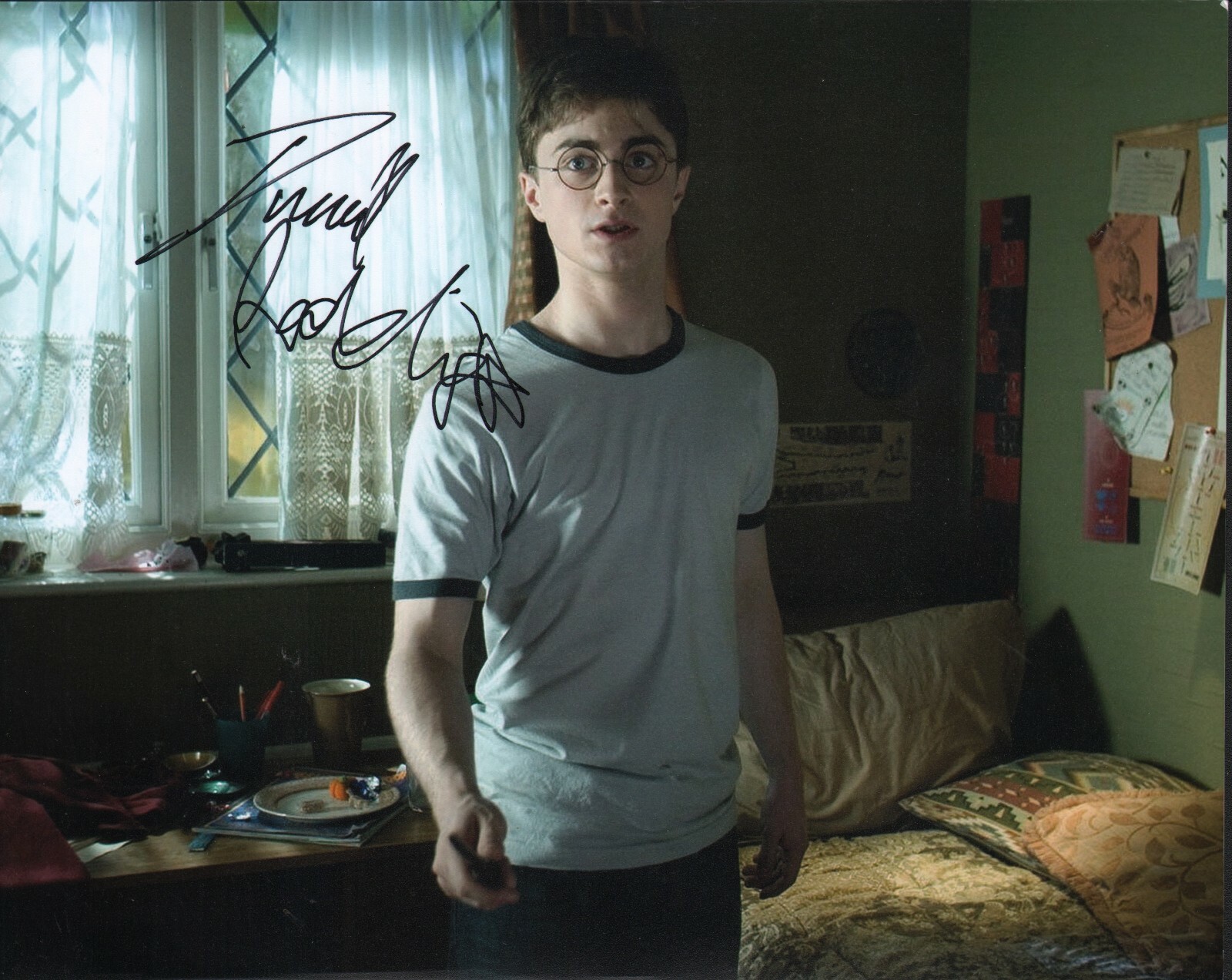 DANIEL RADCLIFFE autograph. Signed photo. Custom matted. HARRY POTTER.