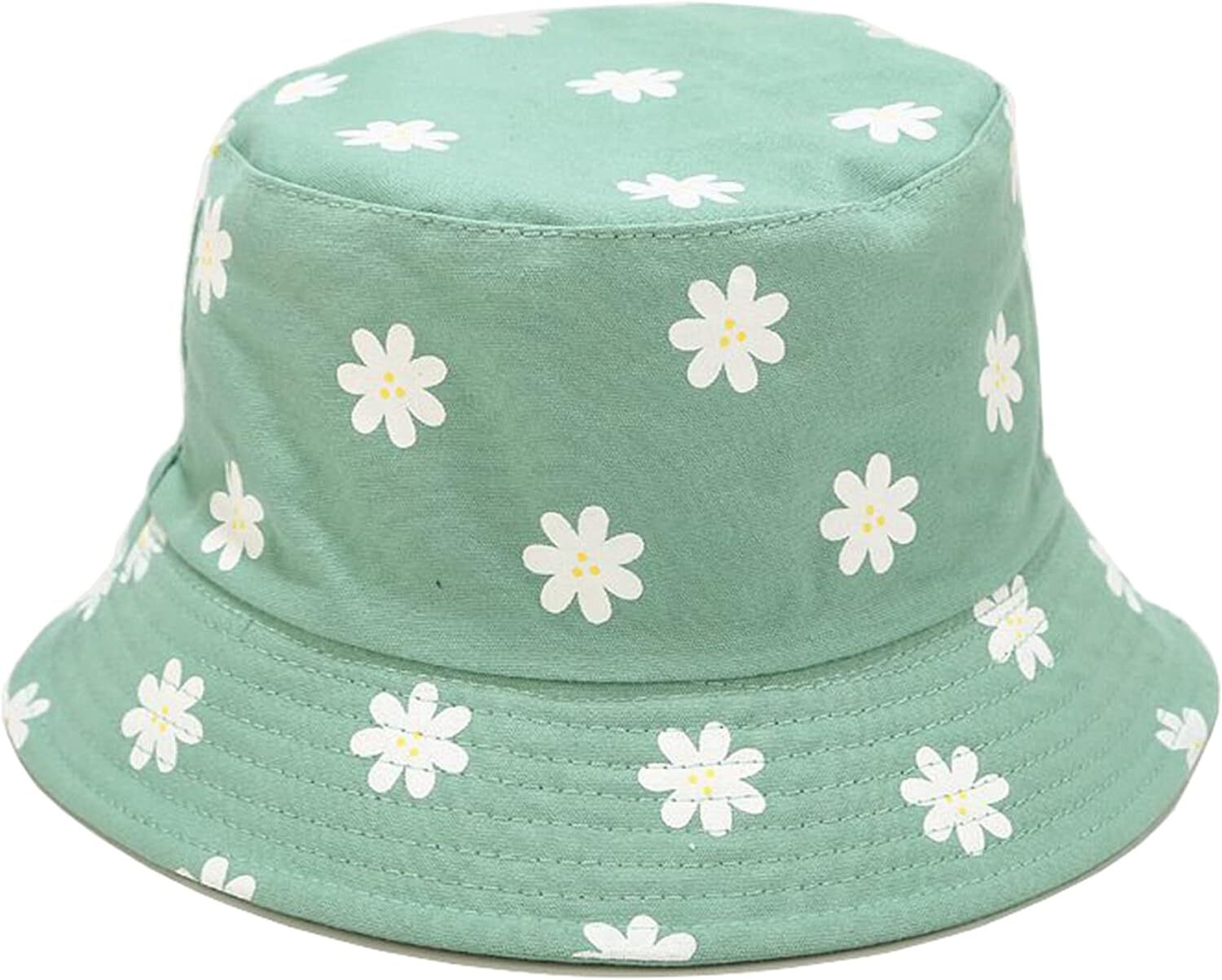 Mashiaoyi Unisex Print Double-Side-Wear one_size, Small Flower Green