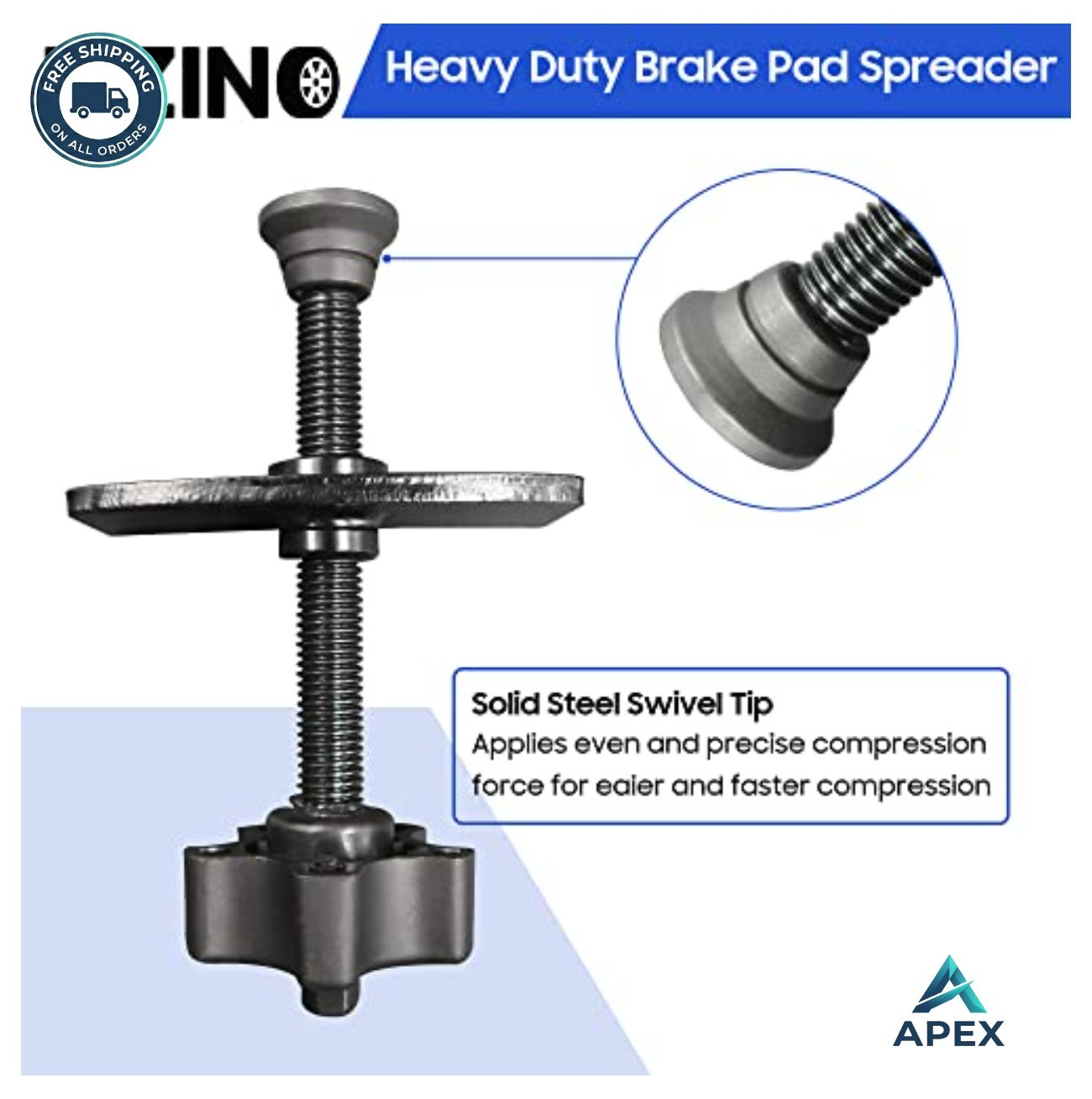 Brake Pad Spreader Heavy Duty Piston Caliper Compression Tool Disc Brake