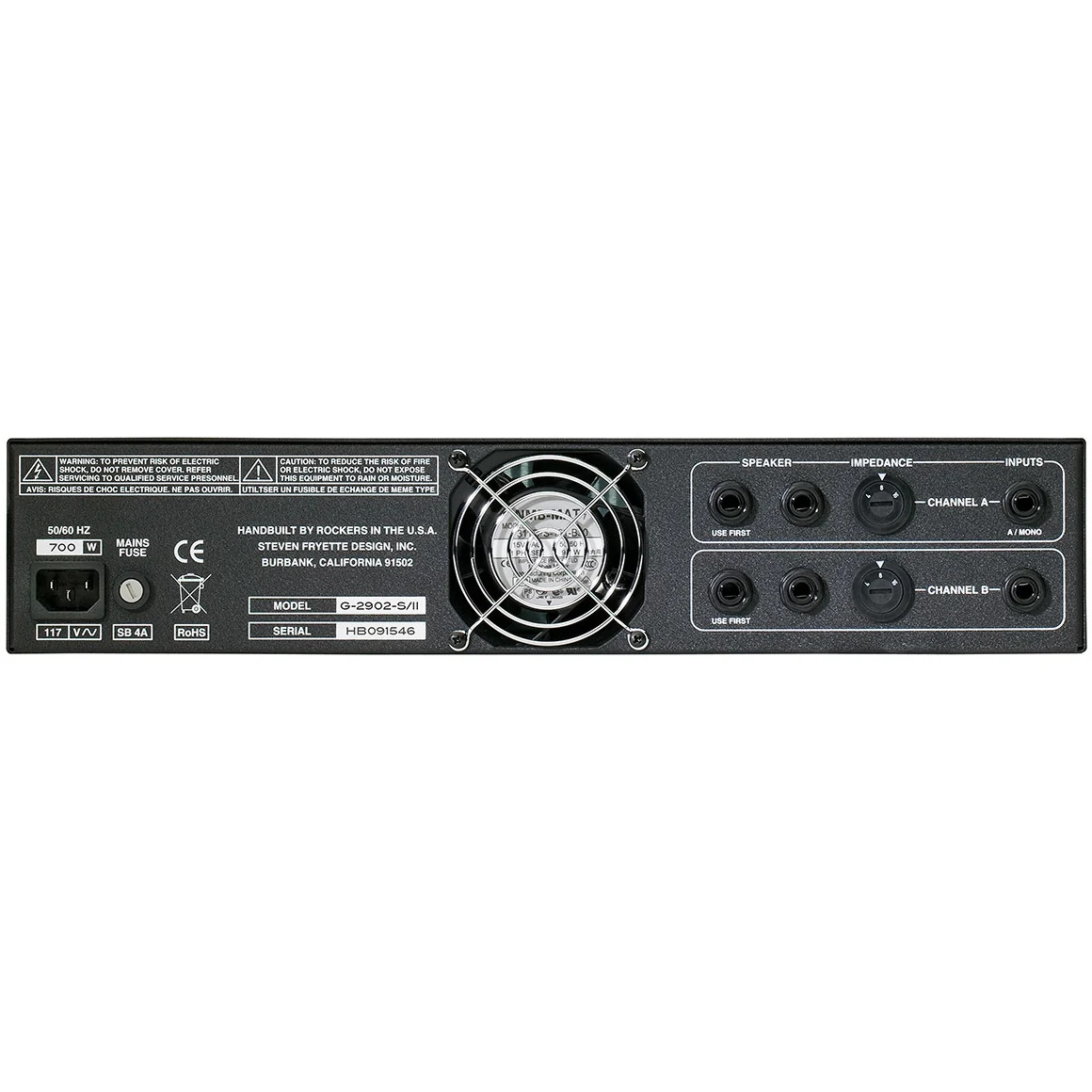 Fryette G2902S Two/Ninety/Two 95W Stereo Power Amplifier
