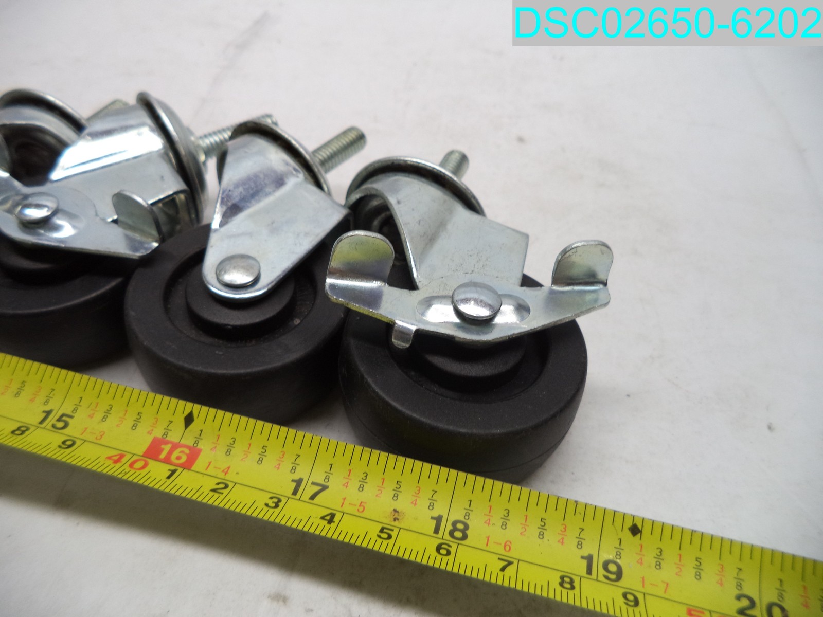 QTY=4: 2-3/4" 2 Locking Heavy Duty Casters Threaded Stem Mount