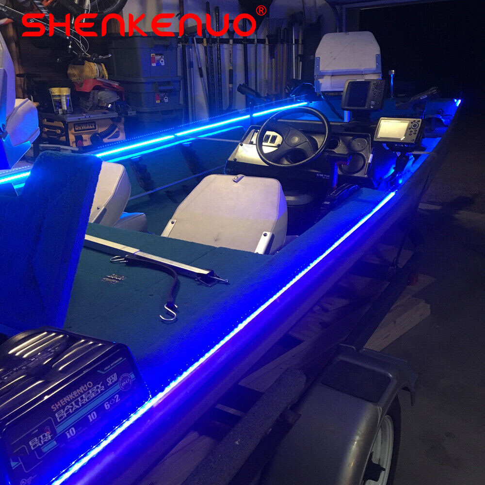 For Waterproof Fishing Kit Boat Light Strip Deck Bow Pontoon SMD 300LED Blue 5M