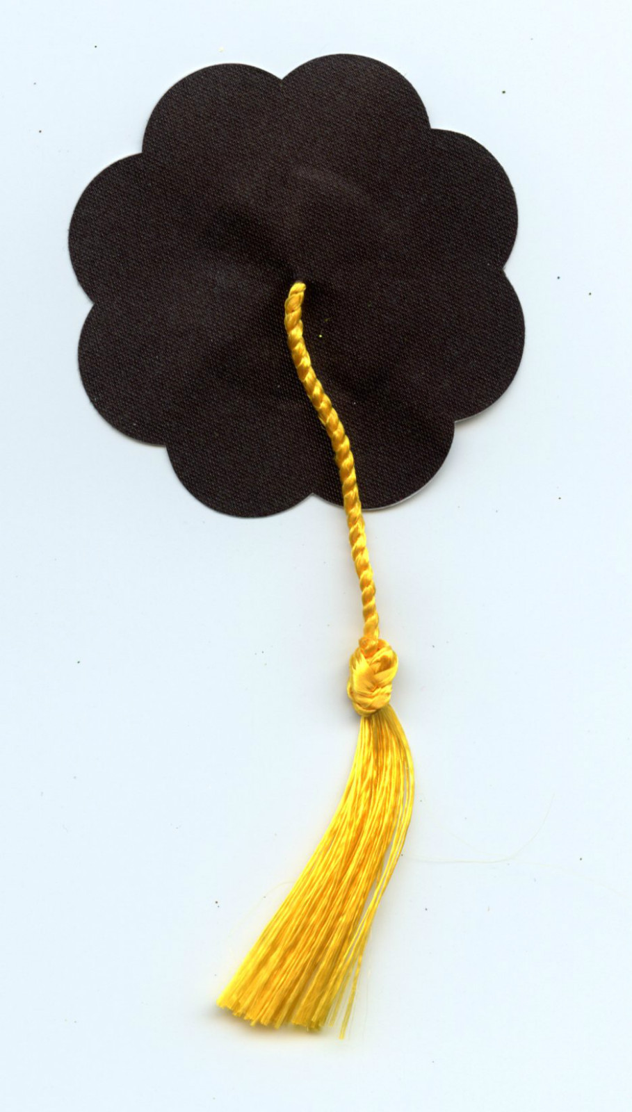LINGERIE NIPPLE COVER Black 8 Petals Flower with Gold Tassels Pasties (1) pair