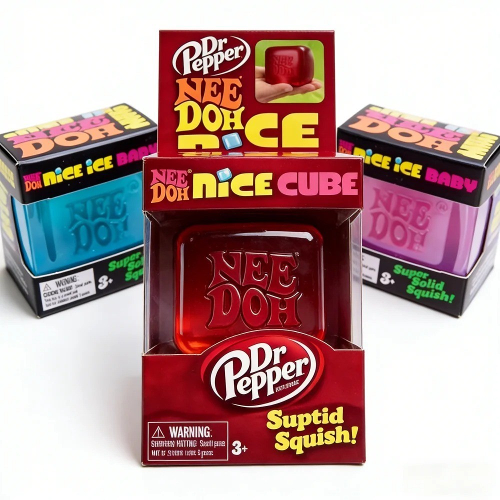 NeeDoh Nice Ice Baby Small Cube Fidget Squish Toy Nee Doh Mini Squeeze Ball NEW