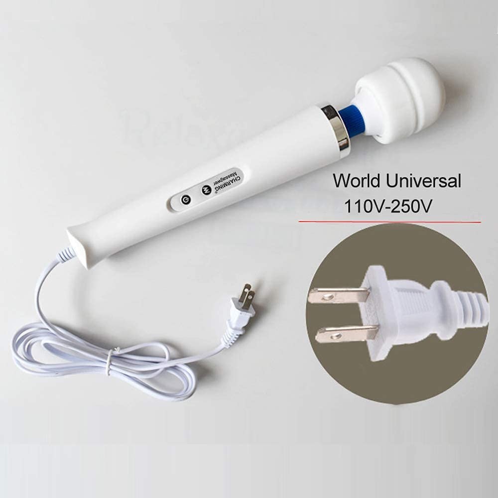 CHARMING 10 Speeds Wired Handheld Back Massager White