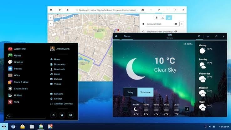 Zorin operator system bootable live and install dvd