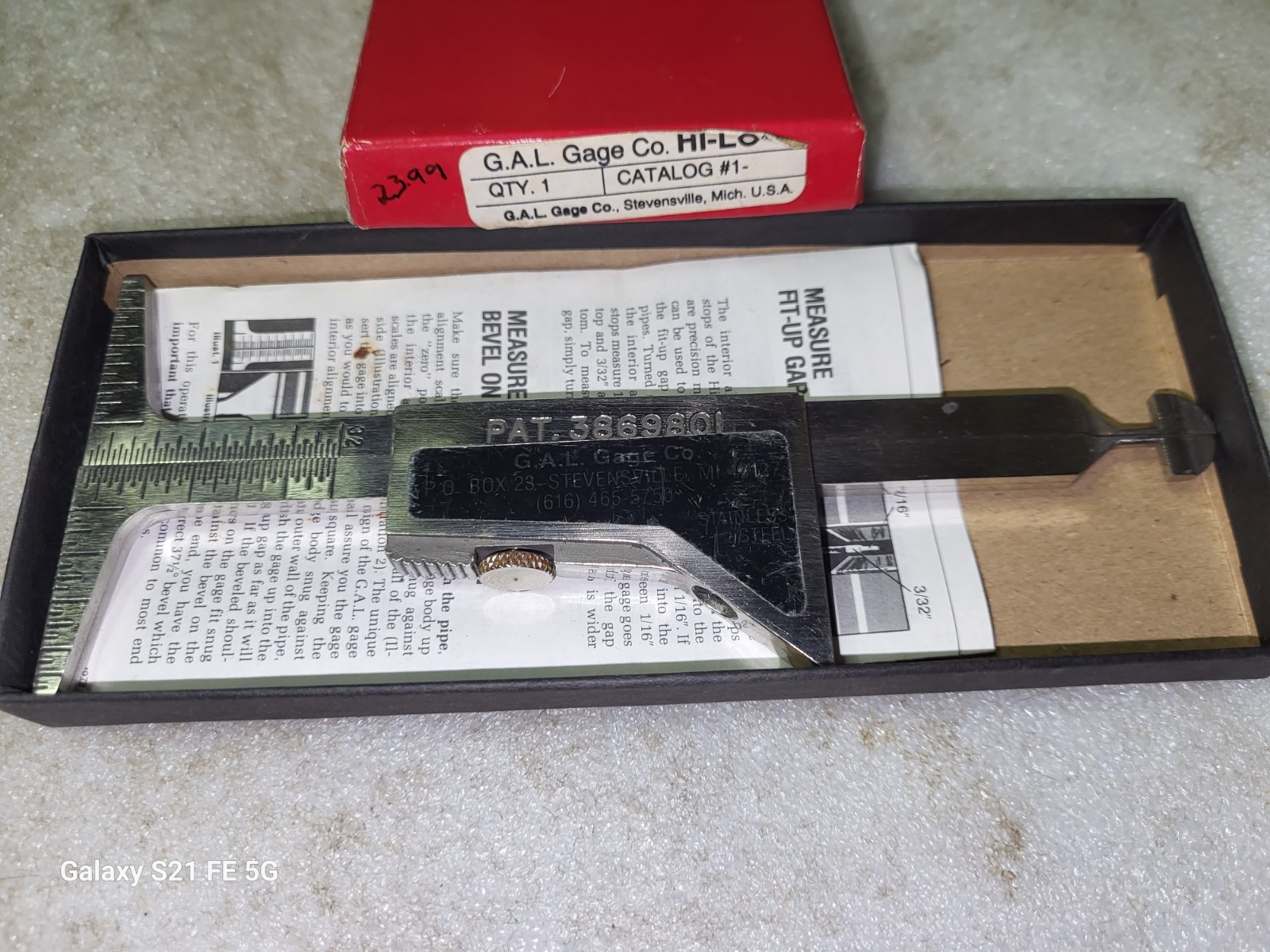 GAL Gage Co. Hi Lo Welding Gauge Pipe Fit Up Tool