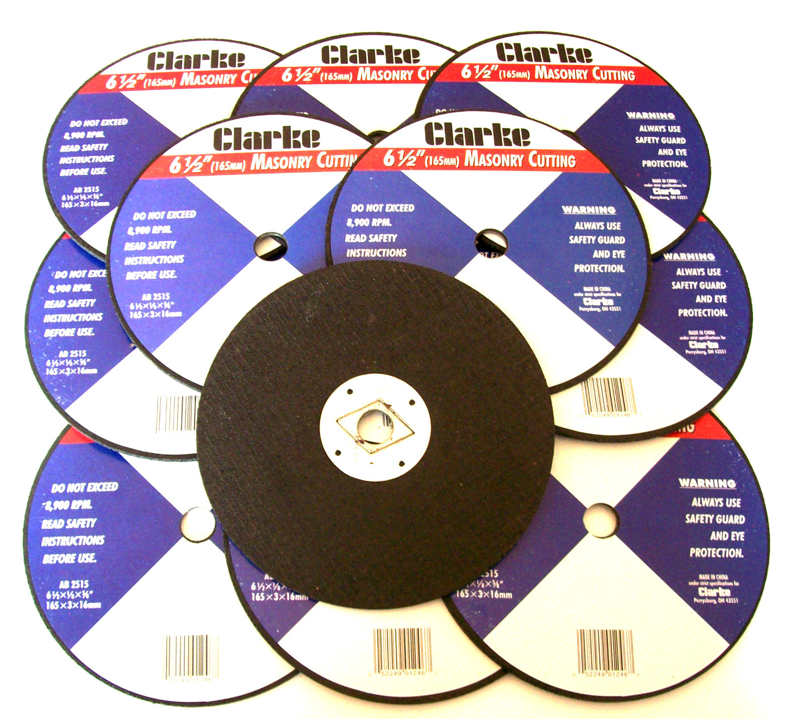 25 CLARKE 6-1/2" CUT OFF WHEELS CUTTING AB2515 MASONRY CIRCULAR SAW BLADES DISC