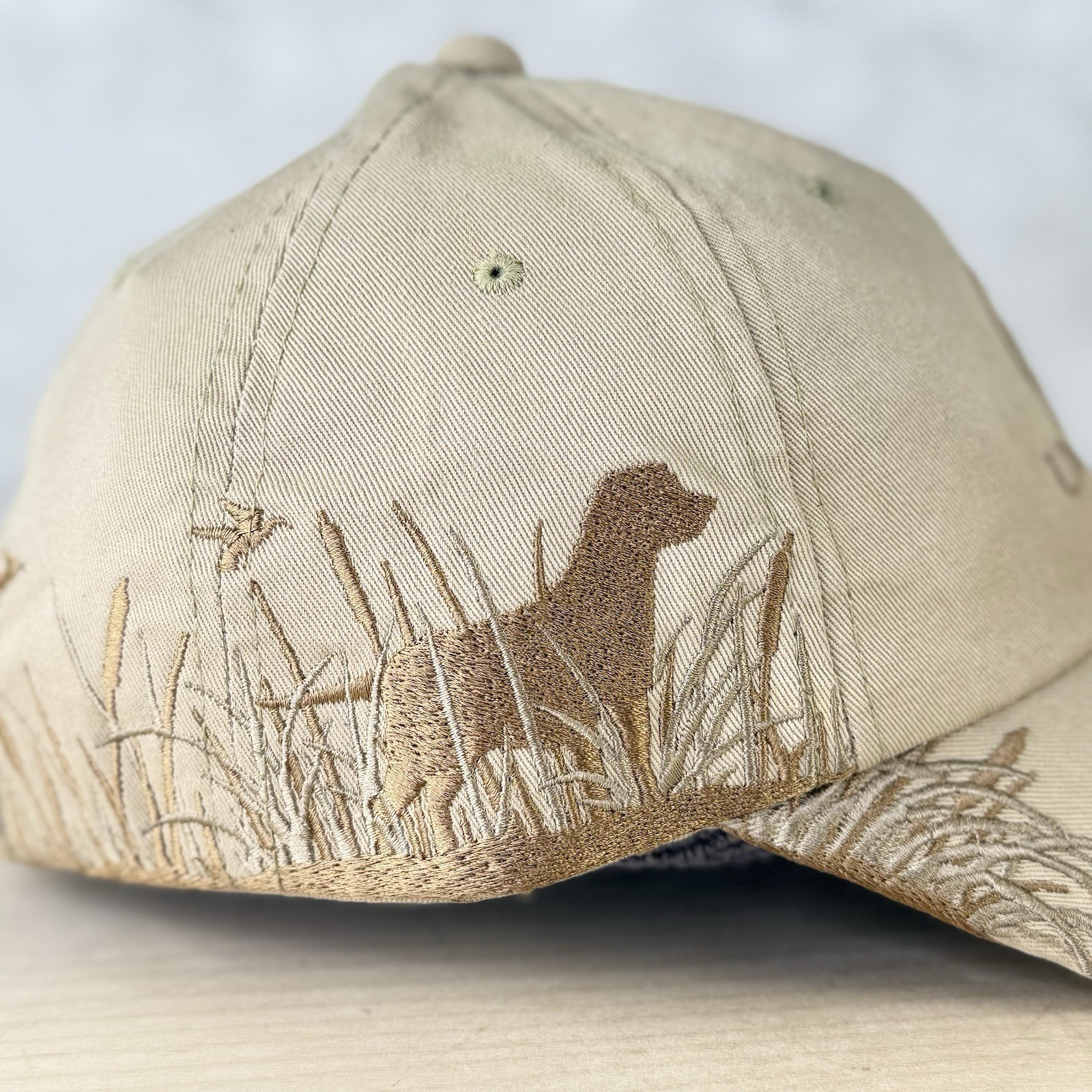 Ducks Unlimited Baseball Cap - Tan w/ Brown Embroidery