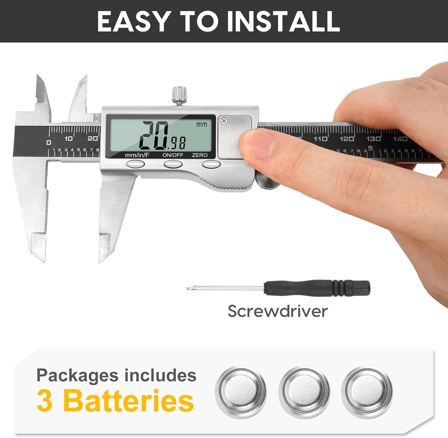 Digital Caliper 6 Inch Measuring Tool LCD New