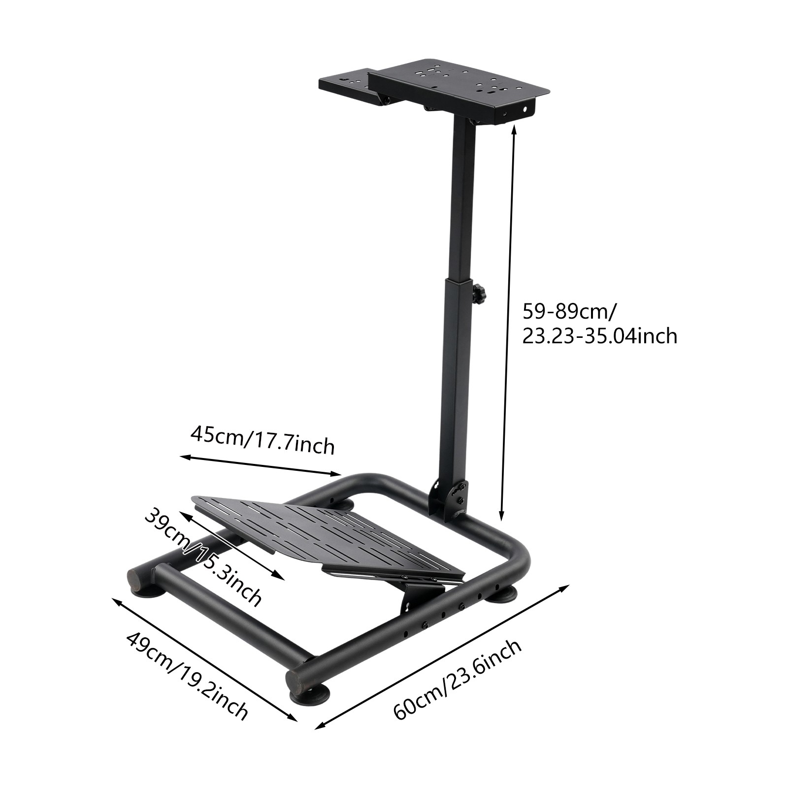 Foldable Racing Steering Wheel Stand Adjustable Height For Logitech Fanatec Moza