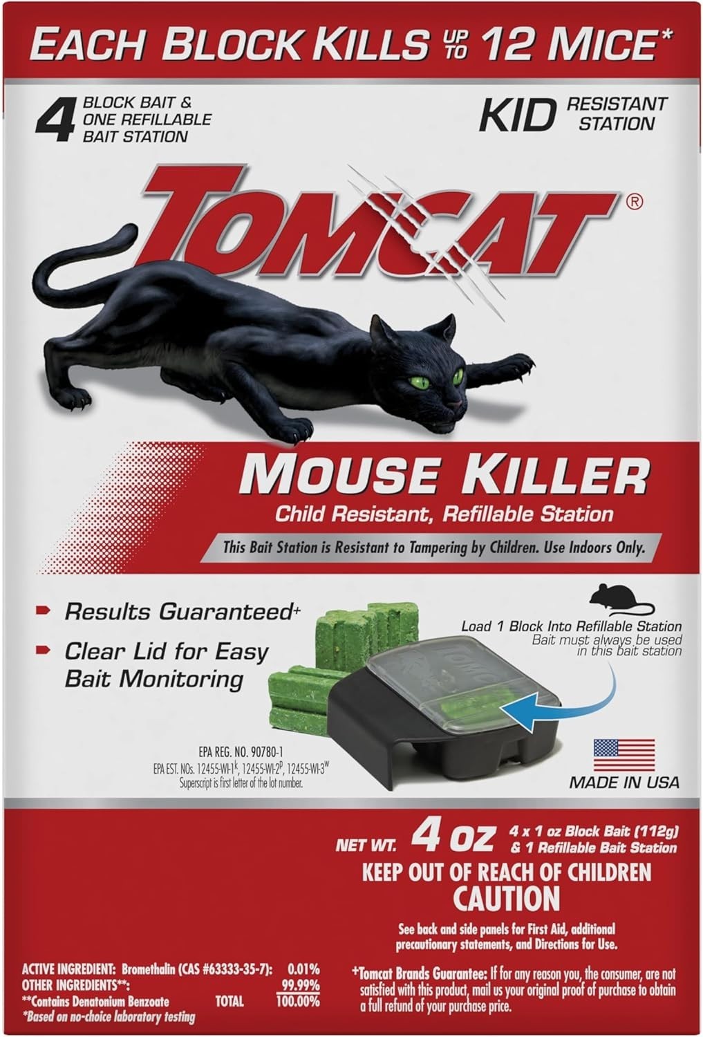 Tomcat Mouse Killer Child & Dog Resistant, Refillable Station