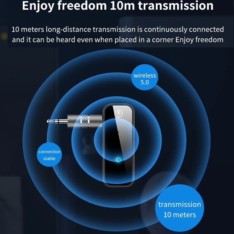 USB Wireless Bluetooth 5.0 Transmitter Receiver for Car Music Audio Aux Adapter