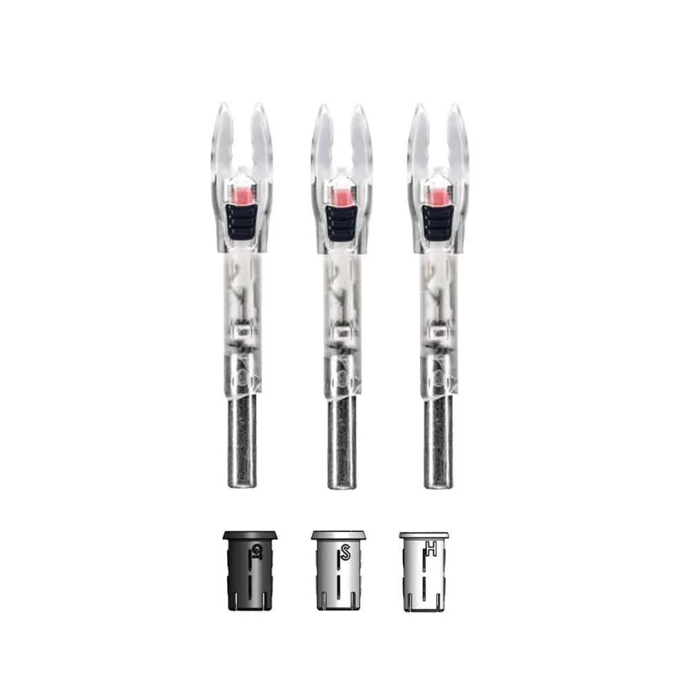 Nockturnal Shift Universal Red Lighted Nock 3-Pack