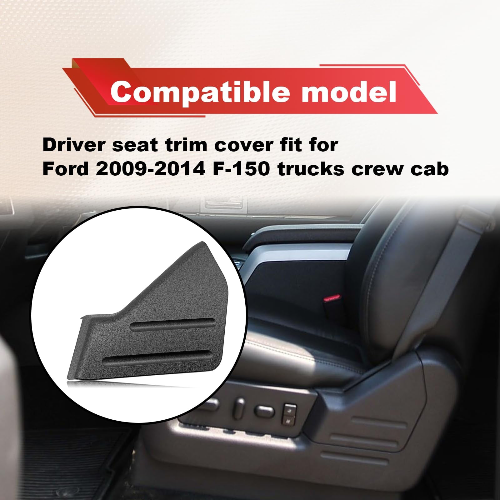 Pleoos Left Front Driver Seat Trim Cover Panel Compatible with 2009-2014...
