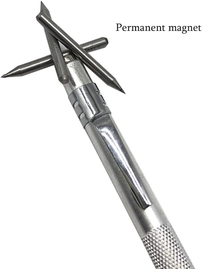 2-Pack Tungsten Carbide Scriber Set with 12 Replacement Tips & Magnetic Closure
