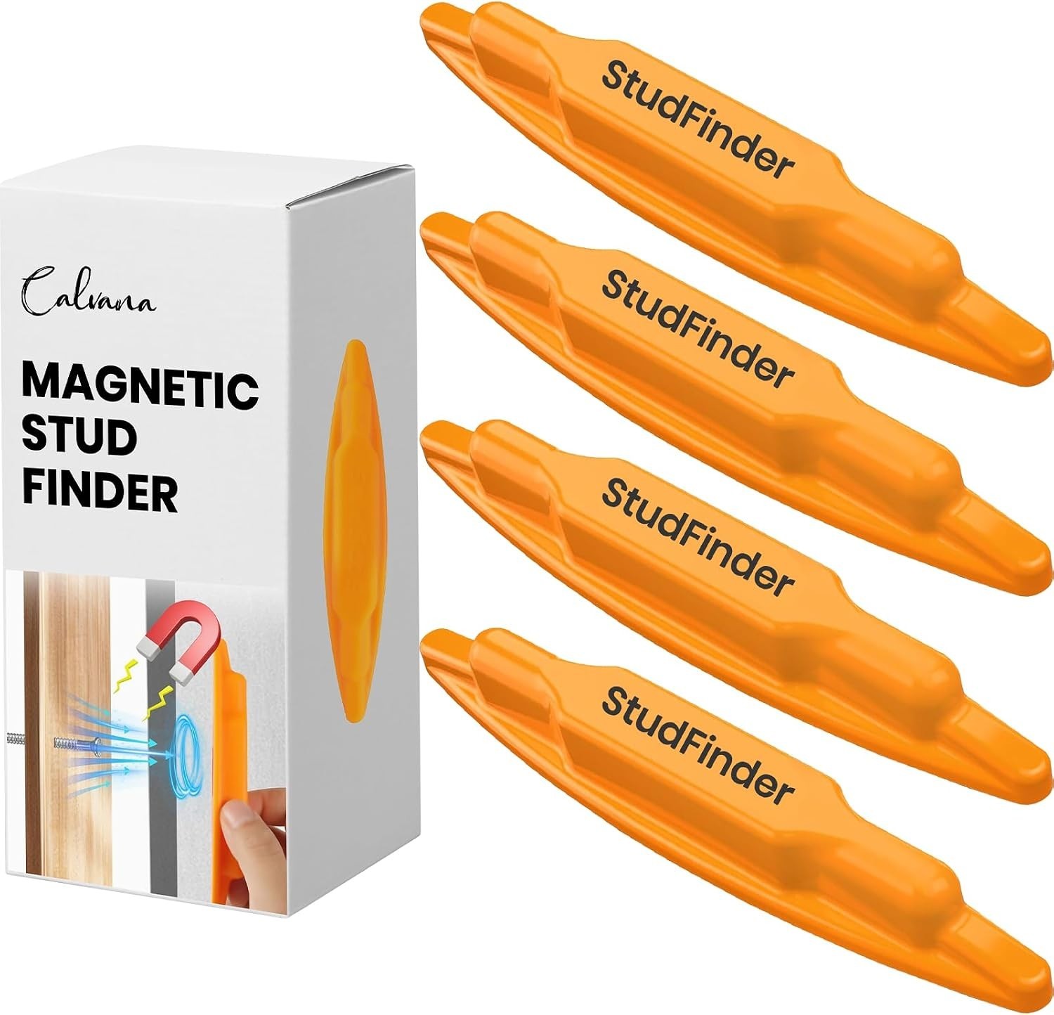 4-Pack Magnetic Stud Finder Wall Scanner, Stud Finder Magnet, Wall Detector S...