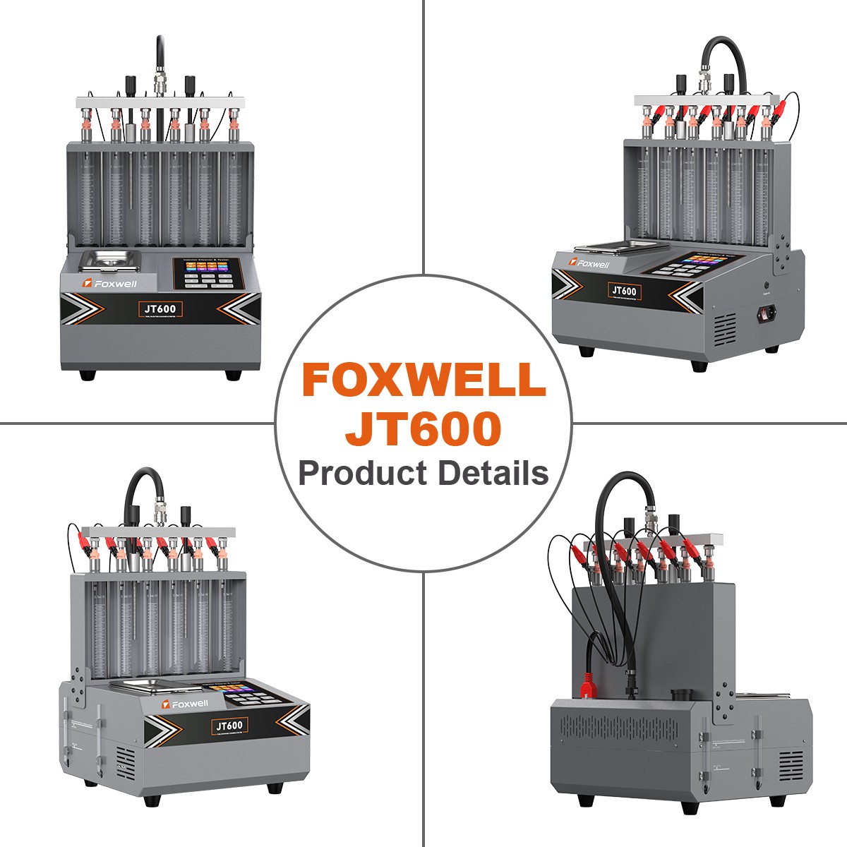JT600 GDI Piezo EFI FSI Fuel Injector Cleaner Tester Ultrasonic Cleaning Machine