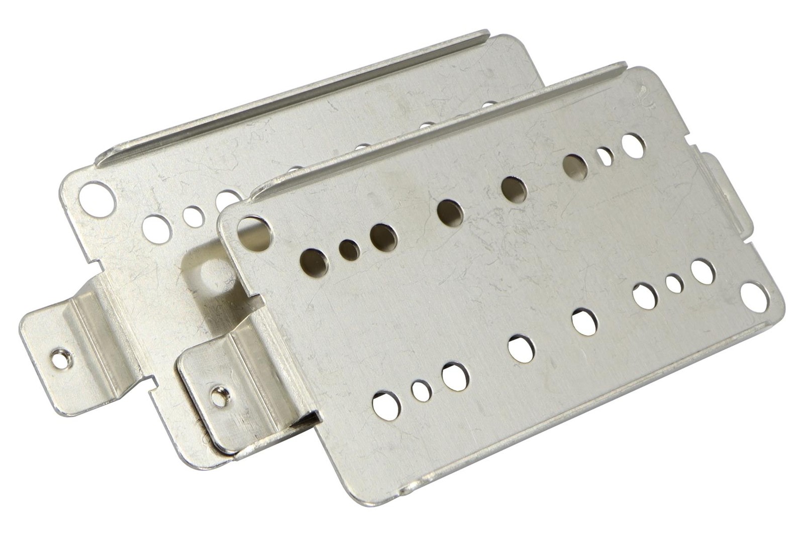 Humbucker Nickel Silver 49.2mm pole spacing SHORT LEG baseplates 2 pack