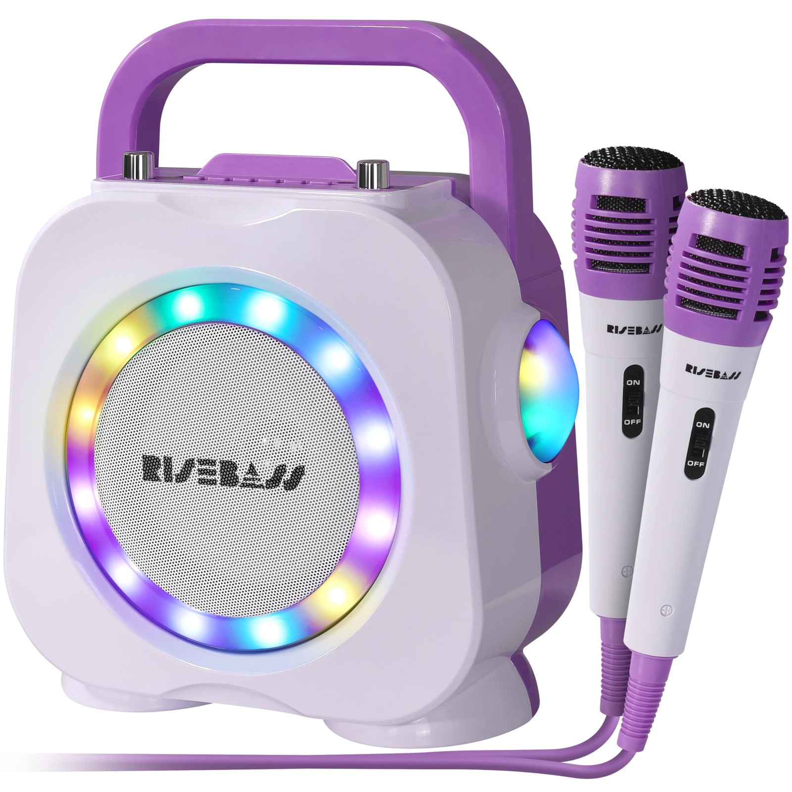 Karaoke Machine for - Bluetooth Speaker with 2 Microphone - Portable Karaoke ...