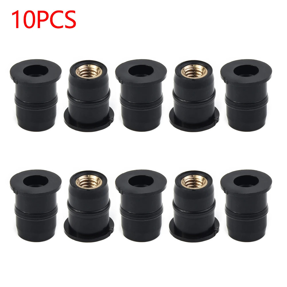 10 X Rubber Well Nuts Motorcycle Windscreen Fastener Windshield Screws M5 5MM AU