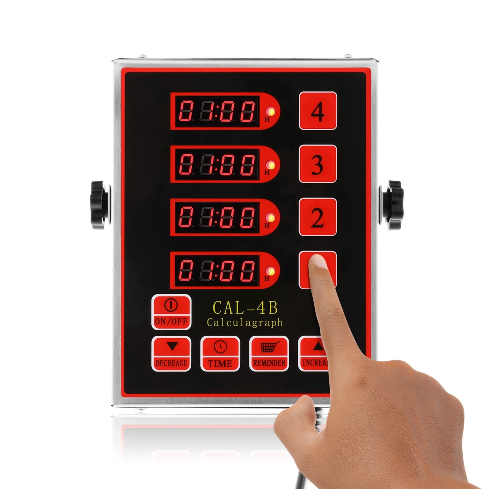 4-Channel Digital Kitchen Timer | Adjustable Loud Alarm, Waterproof, Countdown R