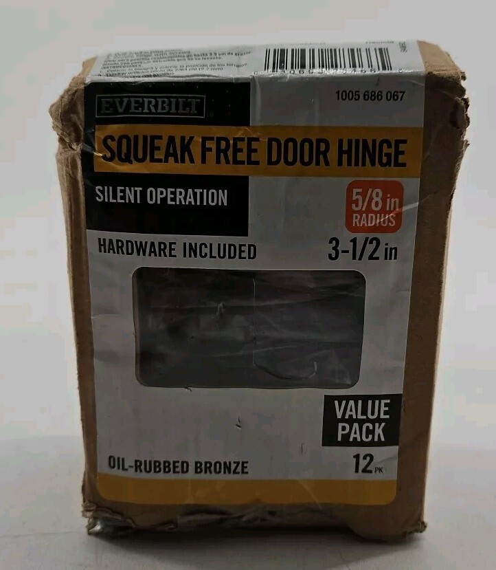 Everbilt - 1005686067 - Squeak Free Door Hinge - Oil-Rubbed Bronze - Box of 12