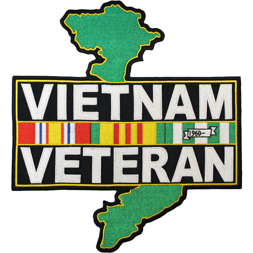 VIETNAM MAP  XLG Embroidered Jacket Patch 12" (9093)