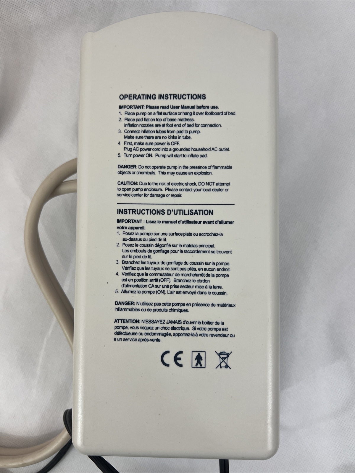 Drive Med Aire Alternating Pressure Mattress Variable Pressure Pump System