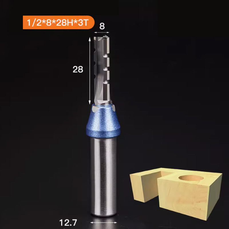 1/2" Shank TCT 3-Flute Carbide Mill Cutter CNC Router Bits Carving Cutter Tool