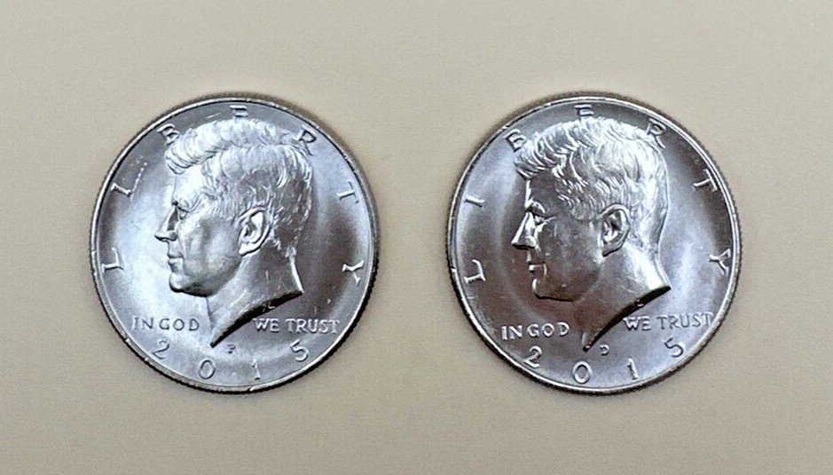2015 P&D President Kennedy Half Dollar Coin from U.S Mint Roll BU REDUCED PRICE!