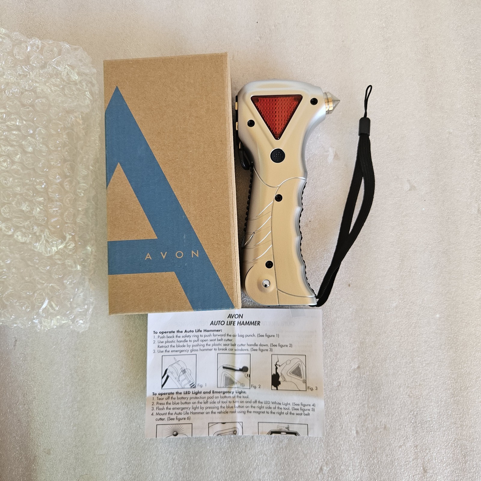 AVON Auto Life Hammer Emergency Multi-Tool Window Breaker Seatbelt Cutter