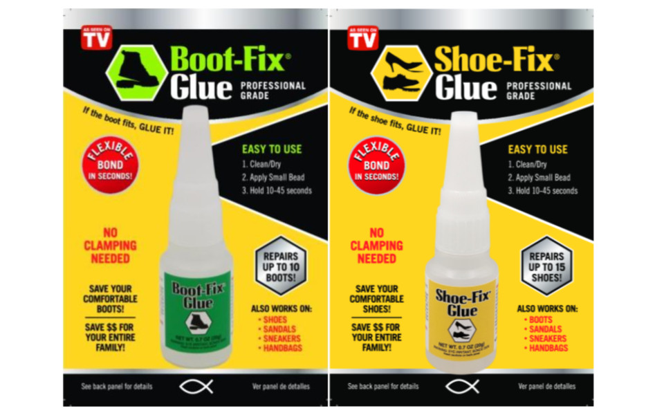 Boot-Fix & Shoe-Fix Glue : Instant Professional Grade Shoe Repair Glue 2 pack