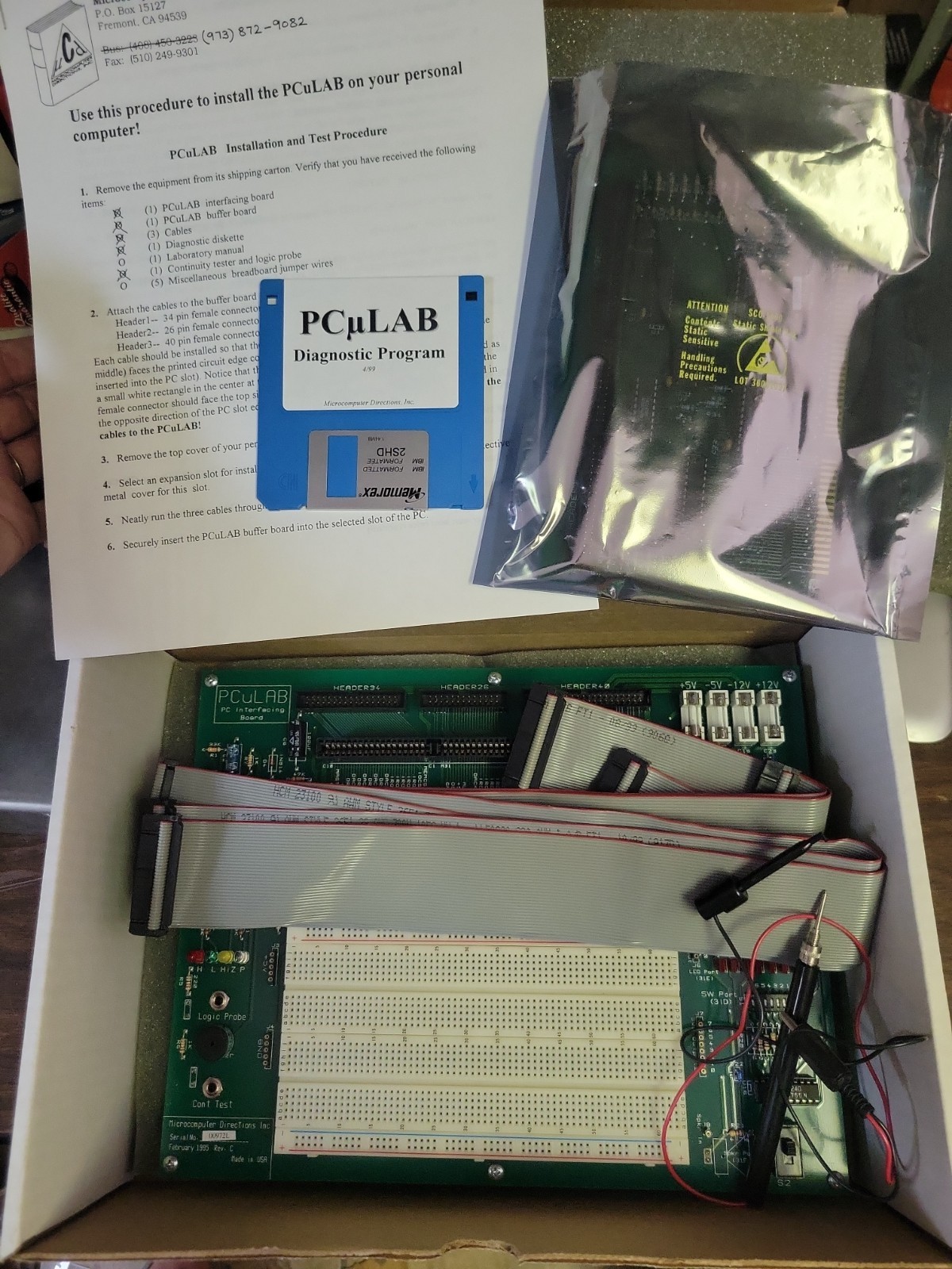PCuLAB Microcomputer Training System (Logic) Complete NOS Kit 1995 Vintage USA