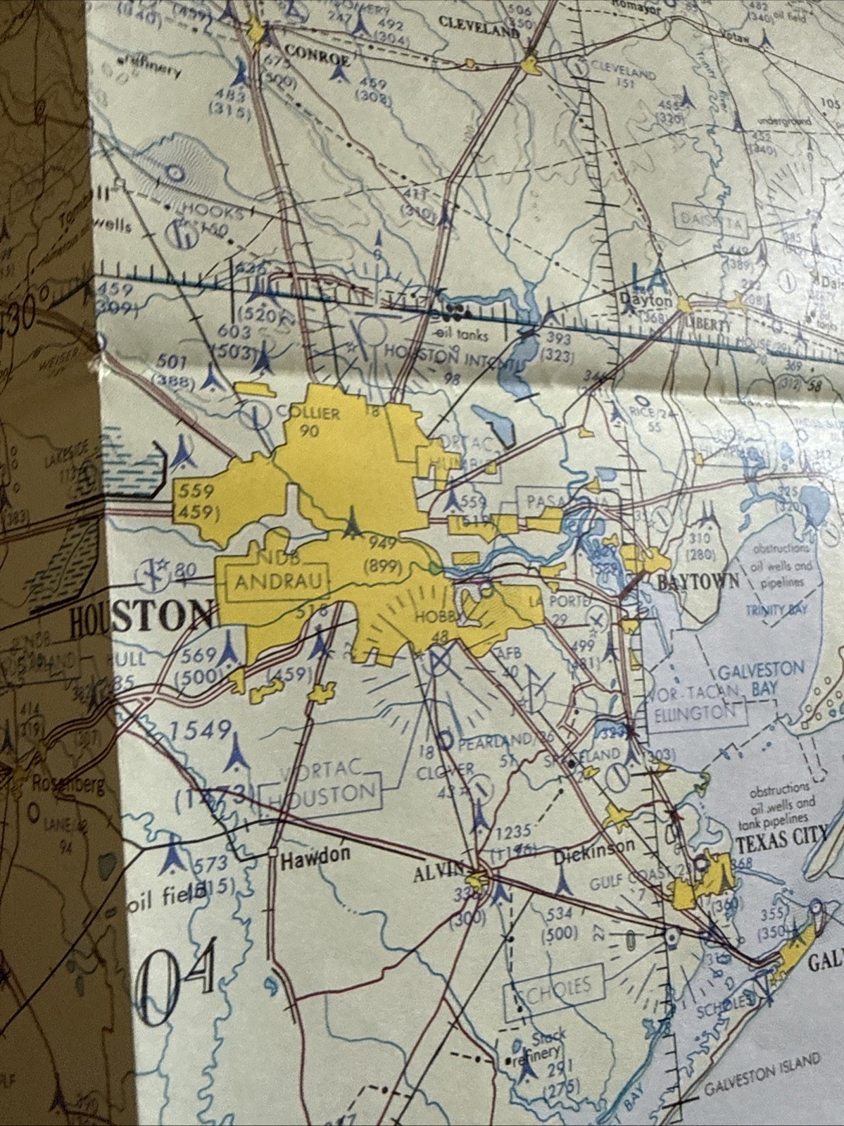 Vintage ONC H-24 Operational Navigation Chart – Military Aviation Map – Cold War