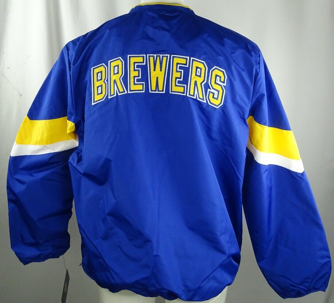 Milwaukee Brewers MLB G-III Men's V-Neck Windbreaker