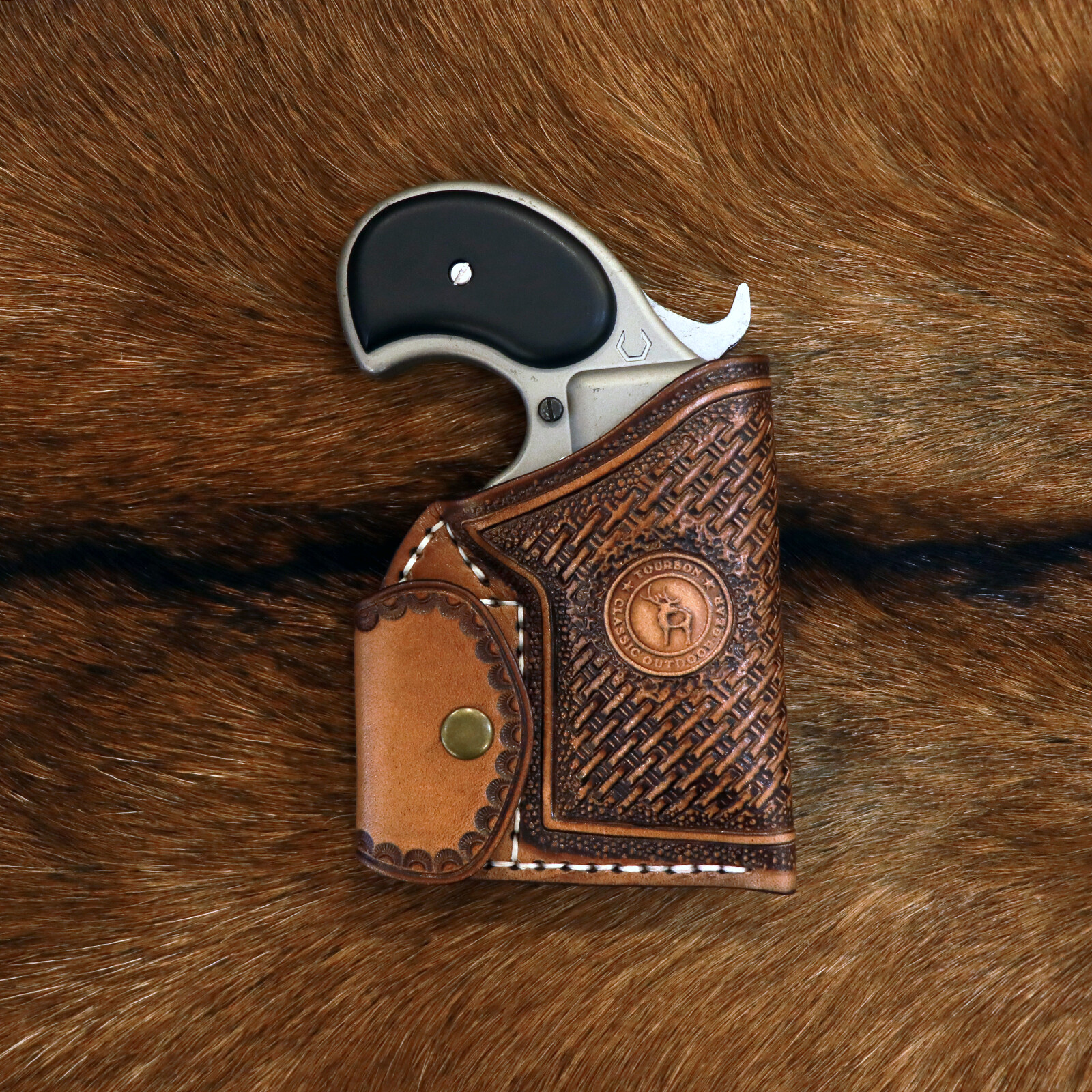 Tourbon Leather Holster for NAA Mini Revolver Ammo Holder Left/Right Handed