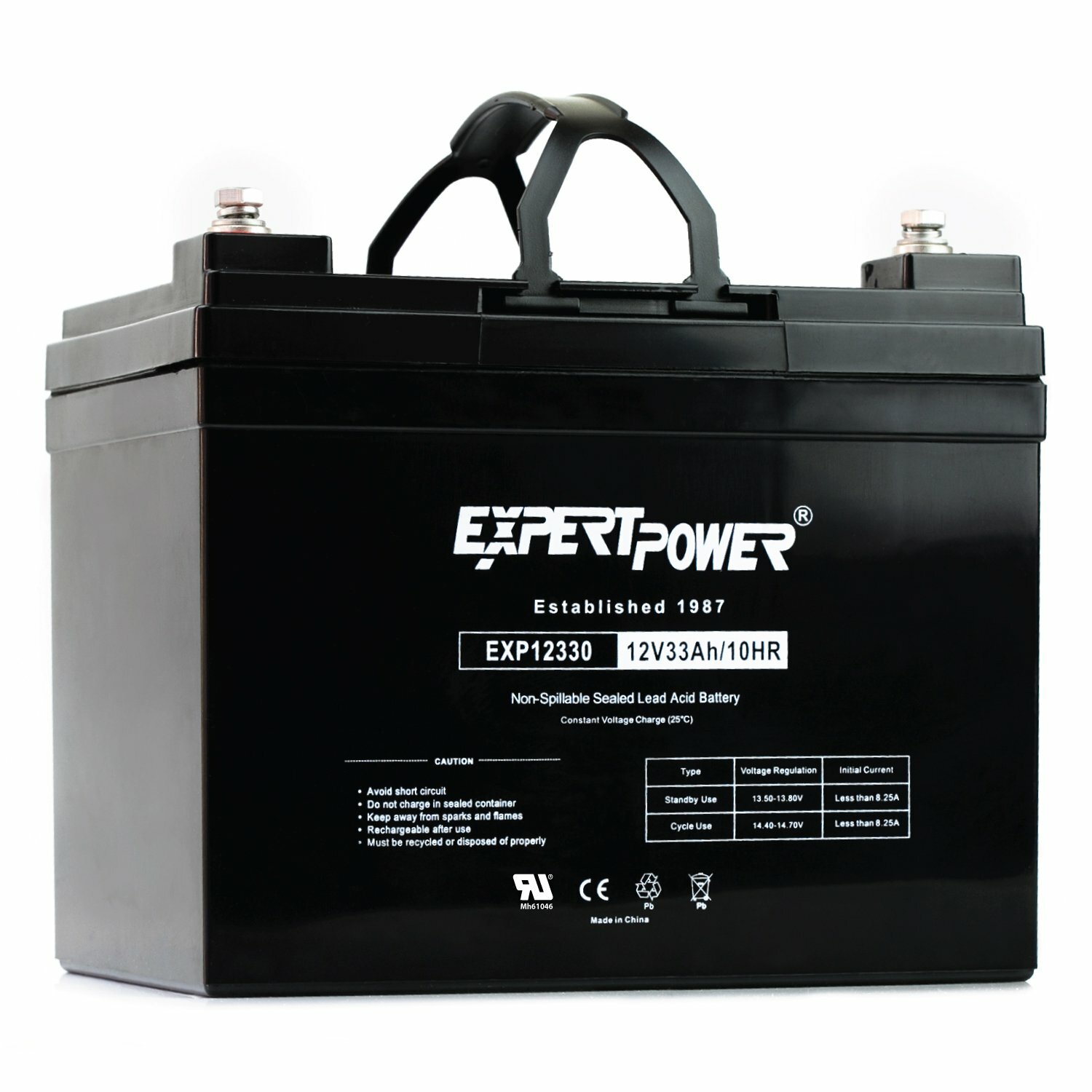 ExpertPower 12V 33Ah SLA Battery Replaces Goal Zero Yeti 400 Solar Generator