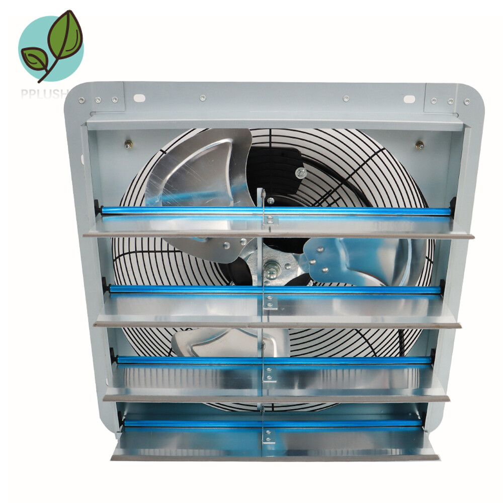16" Exhaust Fan Ventilation Extractor Wall-Mounted Square Blower Without Plug