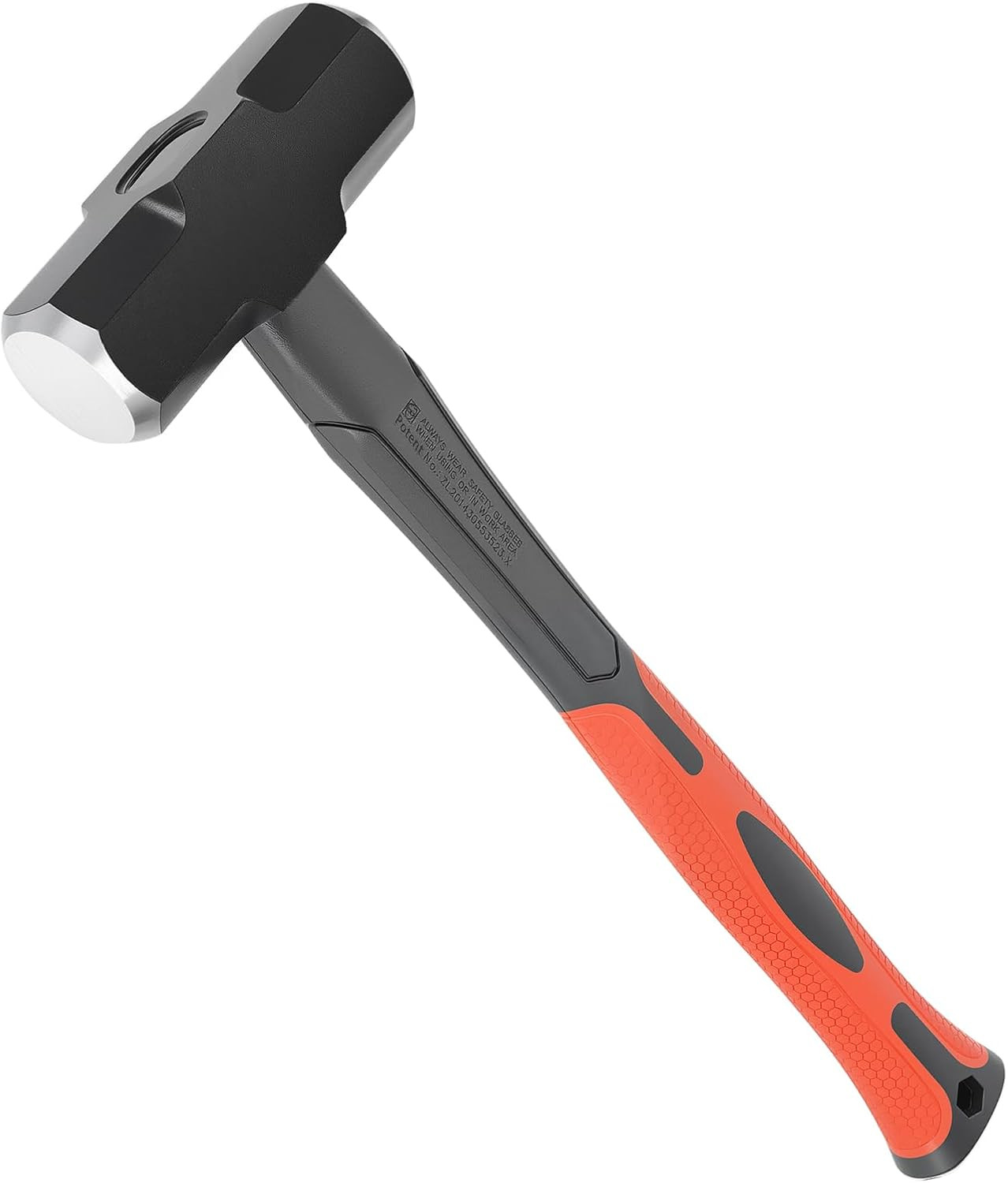 Sledge Hammer - 3Lb Heavy Duty Drilling Hammer | with Forged Steel Head & Fiberg