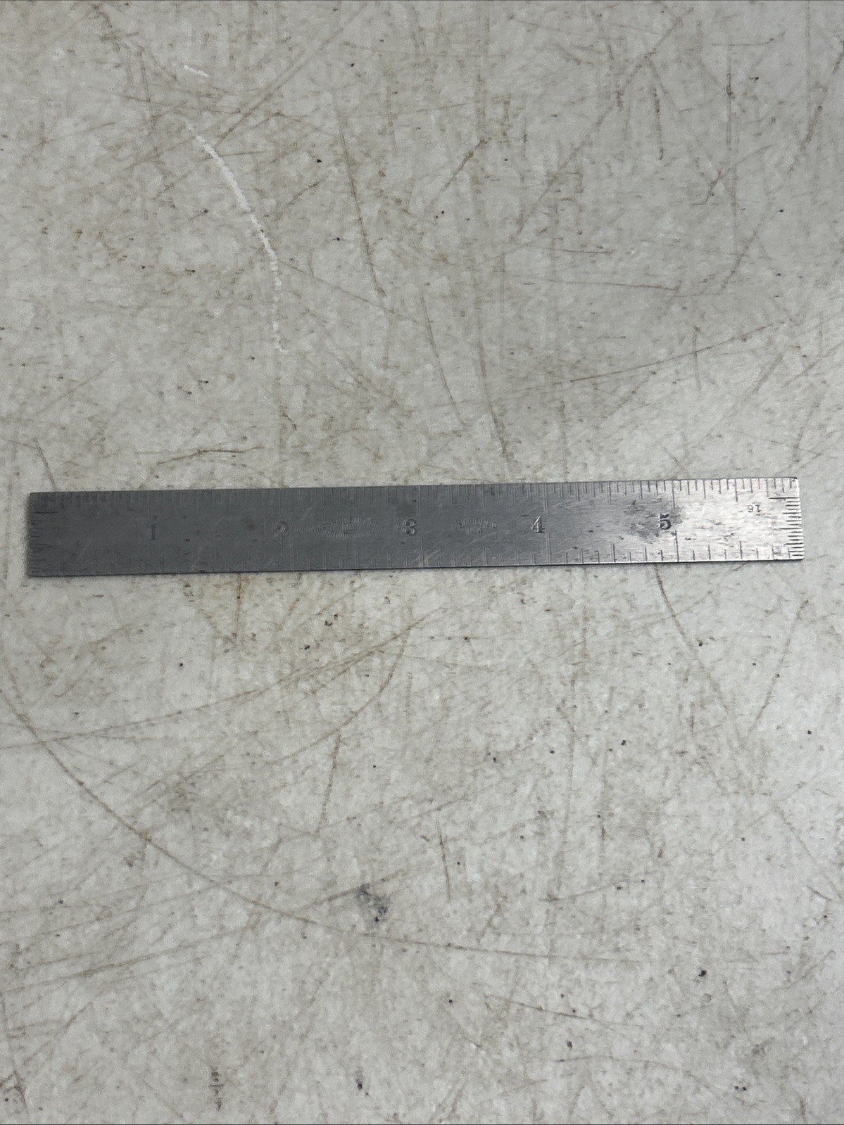 Vintage Brown & Sharpe 6” Ruler No. 300 Tempered No. 4 Wave Logo