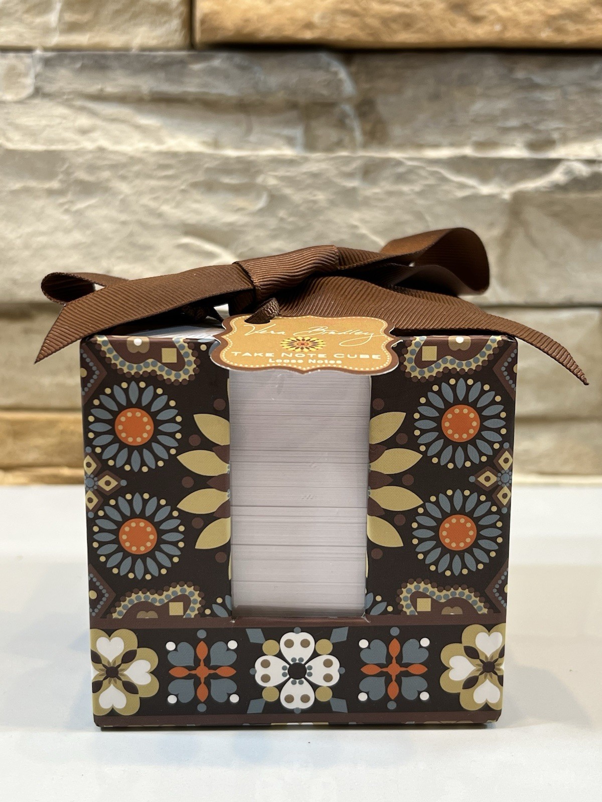 Vera Bradley Multicolor Take Note Cube Item 10995 Canyon Recycled & Bamboo Paper
