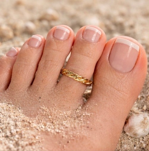 Adjustable Toe Ring 14k Gold Filled Braided Style Handmade Comfort Band