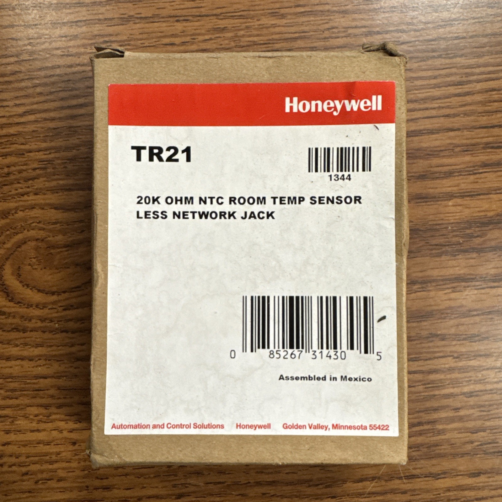 HONEYWELL TR21 20K OHM NTC ROOM TEMP SENSOR LESS NETWORK JACK     ji6